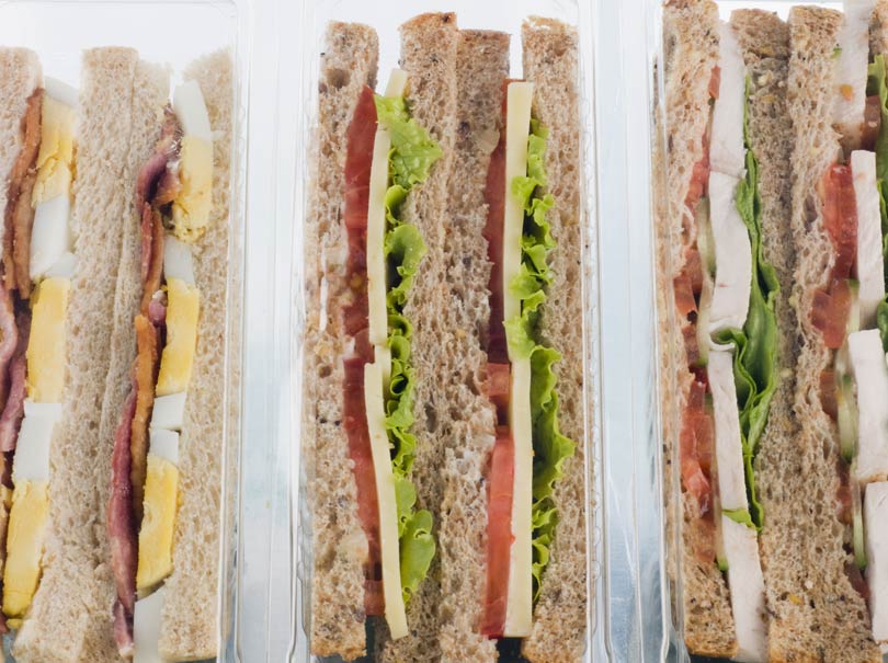 emballage plastique pour sandwiches